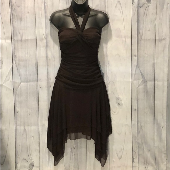 Trixxi Dresses & Skirts - Brown Chiffon Trixxi Dress                    D050